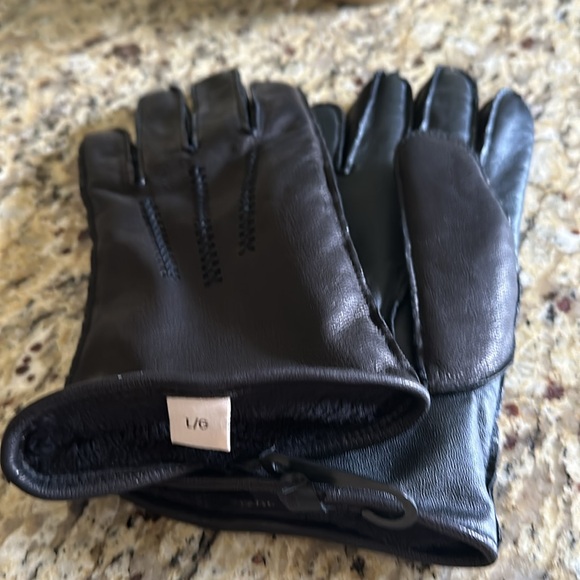 Mens UGG LEATHER GLOVES - Picture 3 of 7